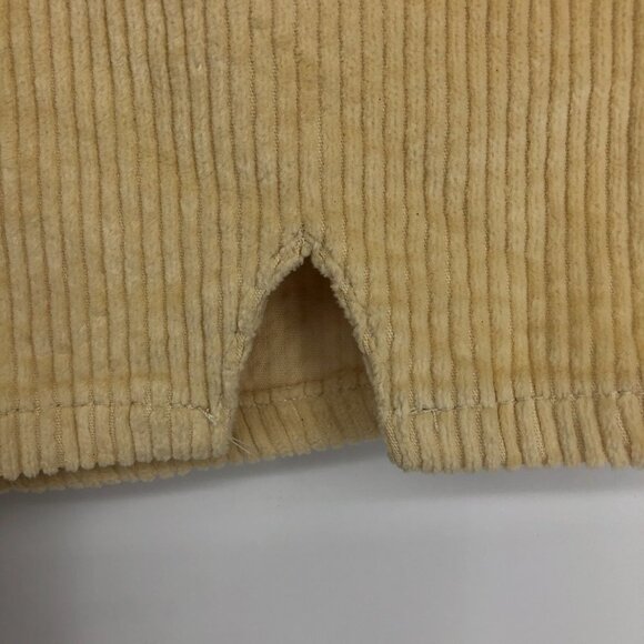 BP Nordstrom yellow corduroy mini skirt w/ pockets and front slit high waist XS - Picture 4 of 12